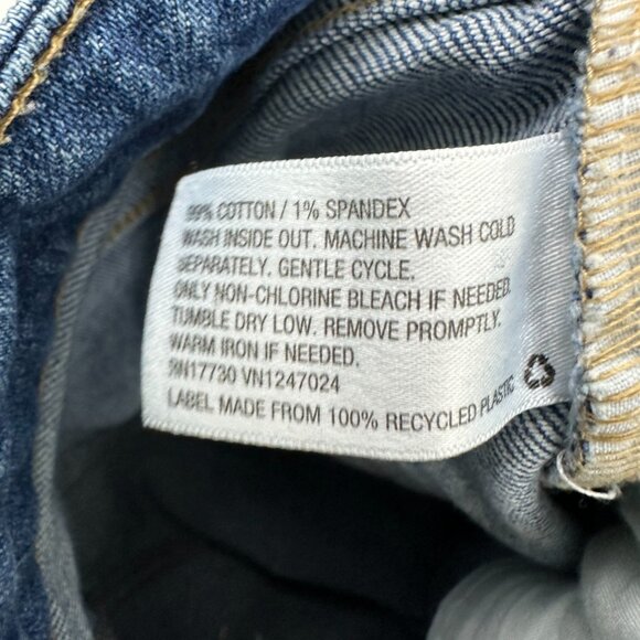 Wild Fable Highest Rise Straight Button Fly Women's size 8 Dark Blue Denim Jeans - Picture 4 of 5